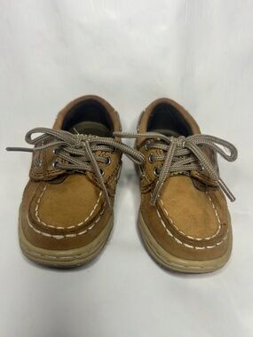 Sperry Top-Sider Infant/Toddler Boys Billfish A/C Leather Boat Shoes Size 5M Tan